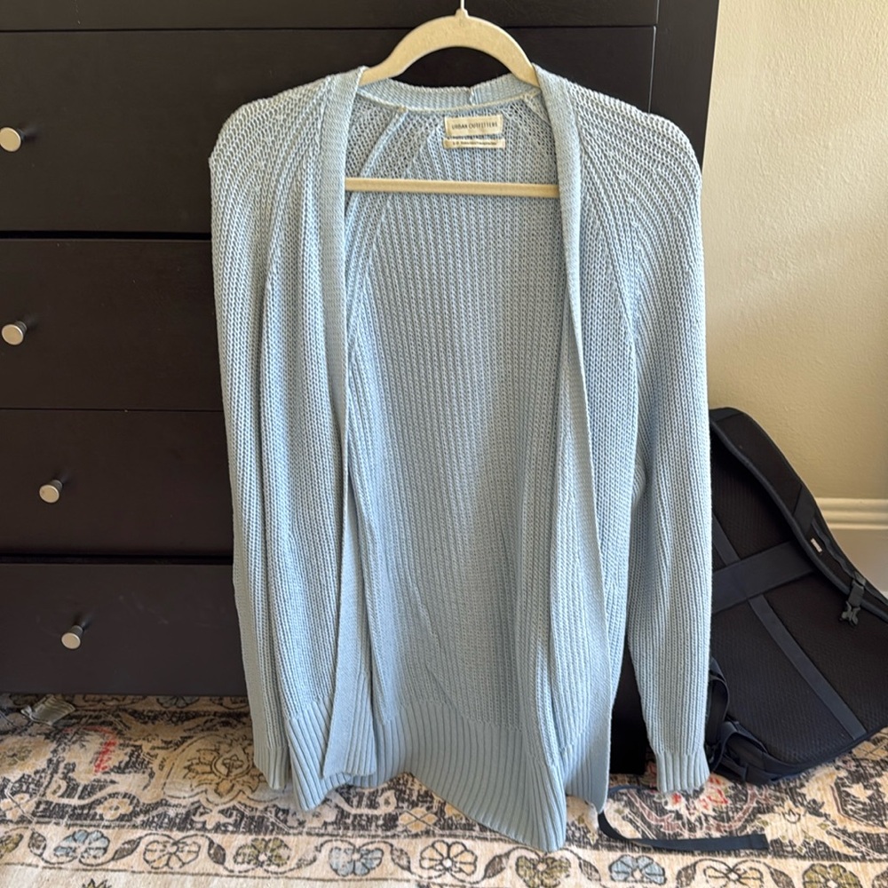 Baby blue knit cardigan